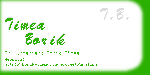 timea borik business card